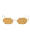 Miu Miu Bianco Acetate Sunglasses In Gold