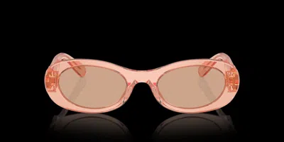 Miu Miu Sunglasses With Round Frame Lenses In Pink