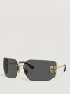Miu Miu Mu 54ys 80 Rimless Titanium Wrap Sunglasses
