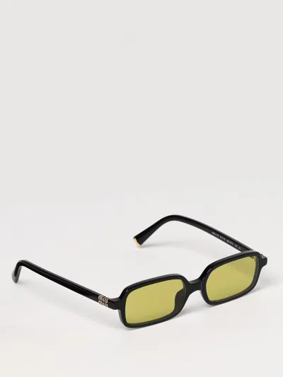 Miu Miu Olive Green Rectangular Ladies Sunglasses Mu 11zsf 16k07o 52 In Black
