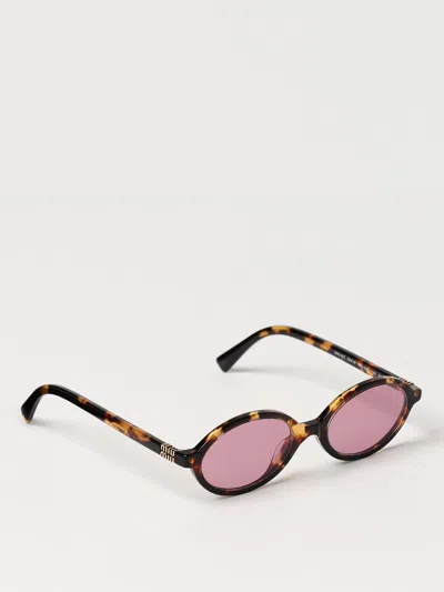 MIU MIU MIU MIU TORTOISESHELL ACETATE SUNGLASSES
