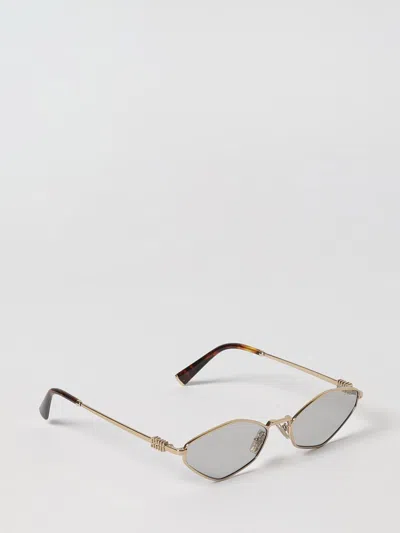 Miu Miu Hexagon-frame Gold-tone Sunglasses