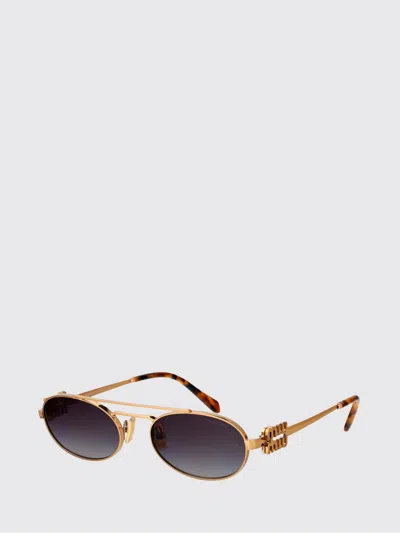 Miu Miu Sunglasses Woman  In Gold