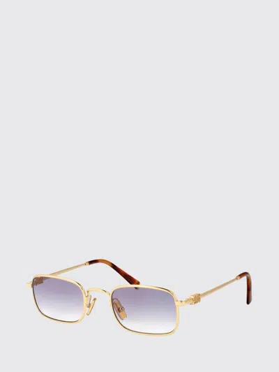 Miu Miu 49mm Rectangular Sunglasses In Gold