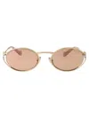 Miu Miu 0mu 52ys Sunglasses In Zvn20f Pale Gold