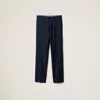Miu Miu Superfine Wool Pants In Blue