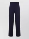 Miu Miu Superfine Wool Trousers And Pockets In Blue
