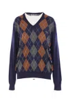 Miu Miu Women Virgin Wool Sweater In Blue