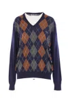 Miu Miu Women Virgin Wool Sweater In Blue