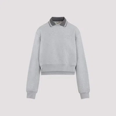Miu Miu Sweatshirt In Gray