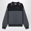 Miu Miu Sweatshirt With Zip Anthracite/blue In Gray