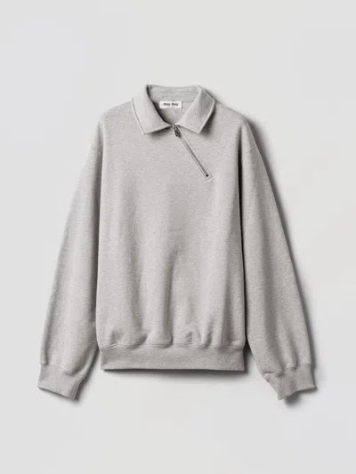 Miu Miu Sweatshirt Woman  In Gray