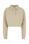 Miu Miu Beige Cotton Sweatshirt In Neutral
