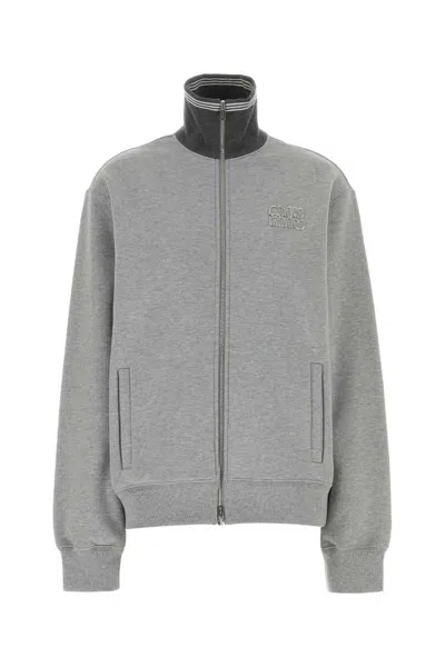 Miu Miu Sweatshirts In Gray