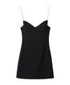 Miu Miu Sweetheart-neck Bouclé Minidress In Black