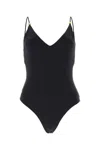 Miu Miu Swimsuit Stretch Nylon High-cut Legs In Black