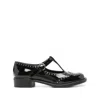 Miu Miu Logo Leather Mary Jane In Black
