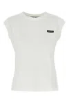 Miu Miu Set Di Canone In Cotone Bianco Donna In White