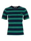 Miu Miu T-shirt Aderente In Cotone A Righe