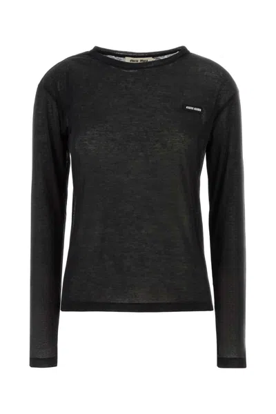Miu Miu T-shirt In Black