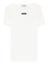 Miu Miu Floral-pattern Logo-patch T-shirt In Multi