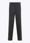 Miu Miu Dark Grey Wool Pants In Gray
