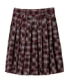 Miu Miu Tartan Patchwork Midi Skirt In Multi