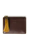 Miu Miu Tassel-detail Card Holder In Brown