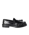 Miu Miu Tassel Loafers In Polished Leather In Black