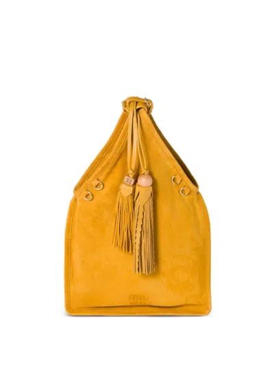 Miu Miu Suede Handbag With Tassels