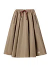 Miu Miu Drawstring Skirt In Brown