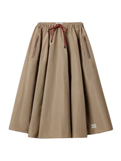 MIU MIU TEC CANVAS SKIRT