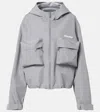 Miu Miu Technical Canvas Jacket In Grey