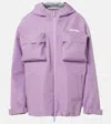 Miu Miu Technical Canvas Jacket In Purple