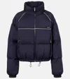 Miu Miu Technical Down Jacket In Blue