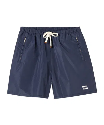 MIU MIU TECHNICAL FABRIC BERMUDAS