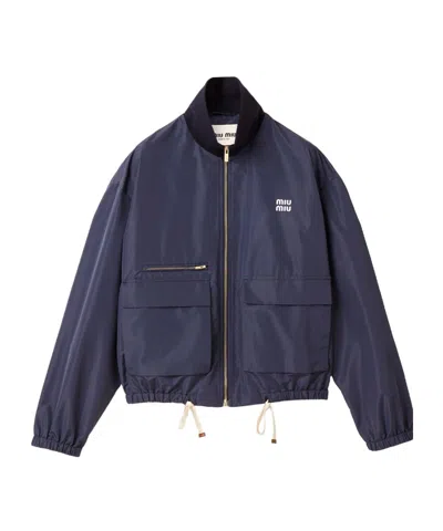 MIU MIU TECHNICAL FABRIC BLOUSON JACKET