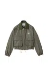 Miu Miu Technical Fabric Tailored Blouson Jacket In Multi