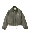 Miu Miu Technical Fabric Tailored Blouson Jacket In Multi