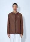 Miu Miu Technical Fabric Hooded Jacket In Brown