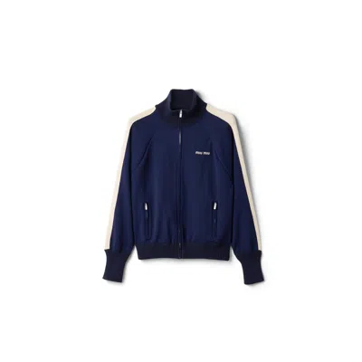 Miu Miu Technical Fabric Jacket In Multi