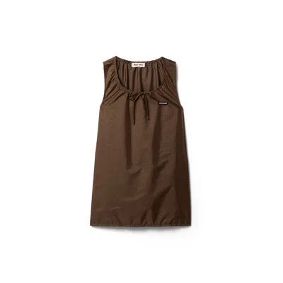 Miu Miu Technical Fabric Mini-dress In Green