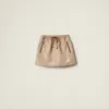 Miu Miu Technical Fabric Miniskirt In Cord