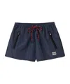 Miu Miu Drawstring Zip-pocket Shorts In Blue