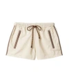 Miu Miu Technical Fabric Shorts In Neutral