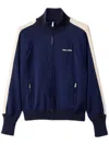 Miu Miu Technical Fabric Sweatshirt In Blue