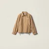 Miu Miu Technical Fabric Windbreaker In Brown