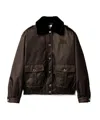 Miu Miu Technical Gazar Blouson Jacket In Brown