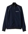 Miu Miu Technical Jersey Blouson Jacket In Blue