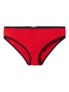 Miu Miu Technical Knit Swimsuit Bottom In Red